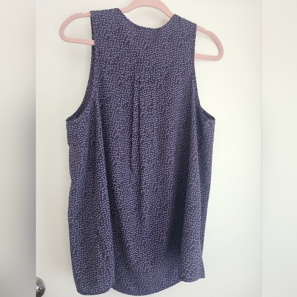 Purple Polka Dot Sleeveless Blouse XL - Picture 5 of 5
